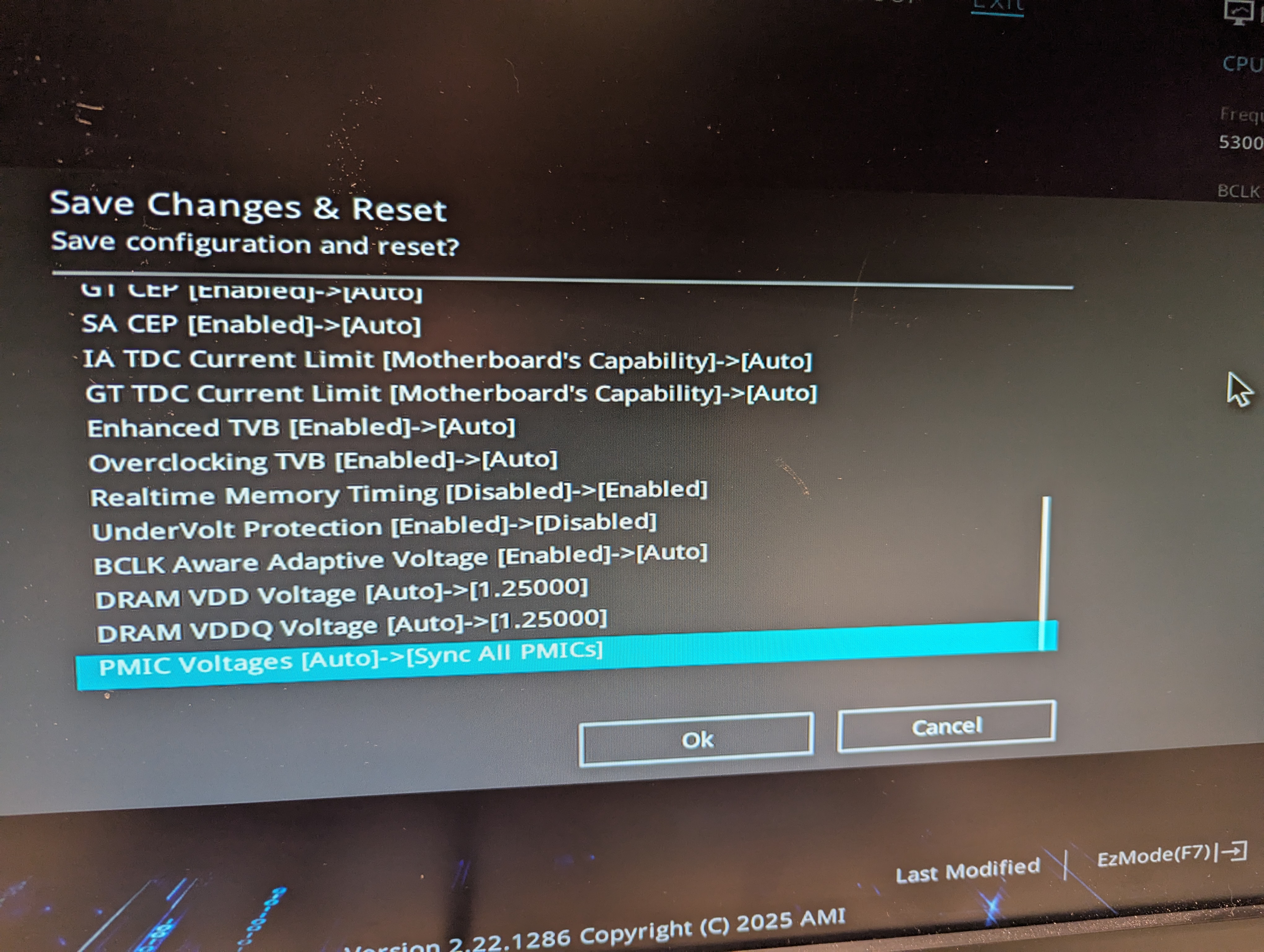 BIOS summary of changes including memory tuning (Part 2)
